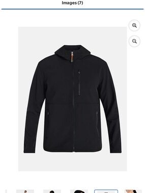 Ozark Trail Men's Black Hooded Lightweight Softshell Jacket